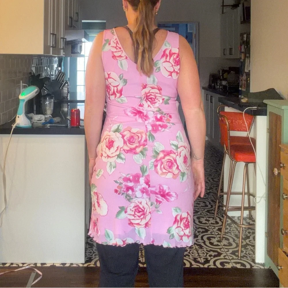 Y2K Floral Pink mini dress - Picture 12 of 15